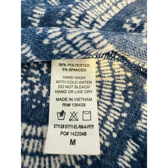 2/$25 SJS Medium Blue Bohemian Print A-Line Dress Medium Polyester/Spandex - Picture 9 of 11